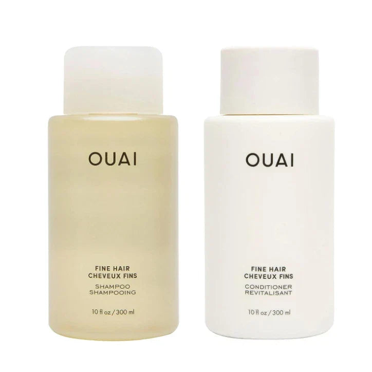 OUAI FINE HAIR SHAMPOO & CONDITIONER SET 10OZ EACH - FOR FINE HAIR VOLUME CARE